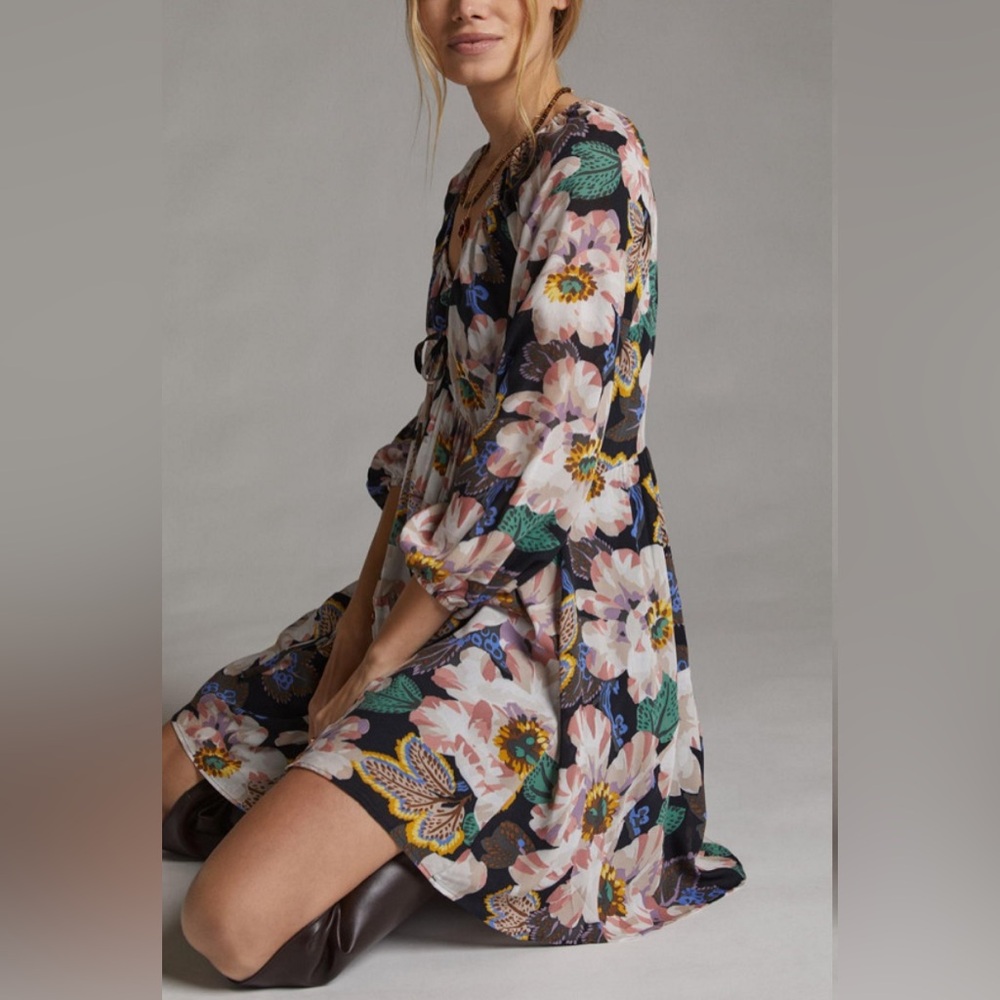 Anthropologie Tiered Mini Dress